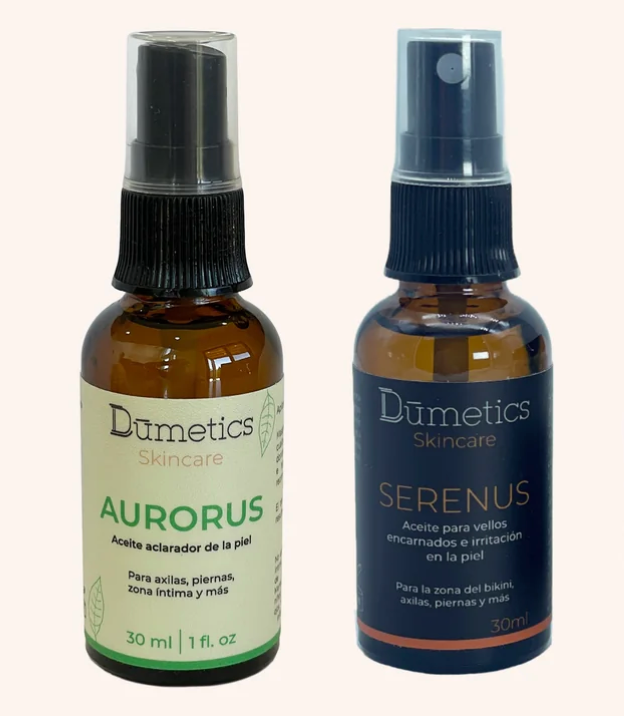 Kit de Aceite Aurorus y Serenus- Para vellos enterrados, y aclarar Naturalmente la piel